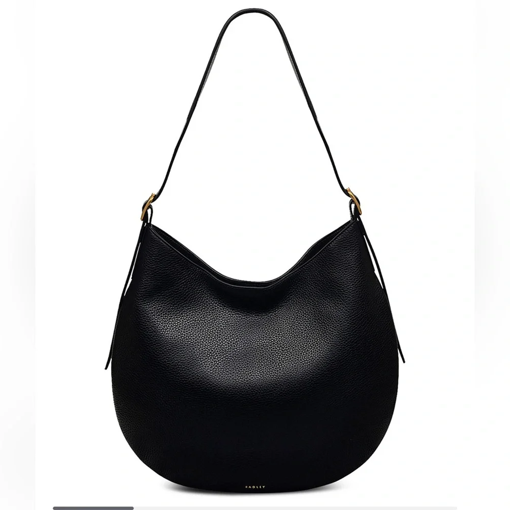 🔥NWT🔥 FANTASTIC‼️ Radley London Kensington Place Twin Gusset Leather Bag🖤BLACK🖤 - Picture 7 of 11